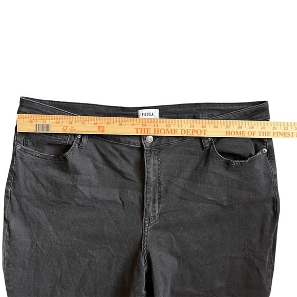 Pistola 28" Black High Rise Skinny Ankle Jeans Women Plus Size 24W - Picture 3 of 9